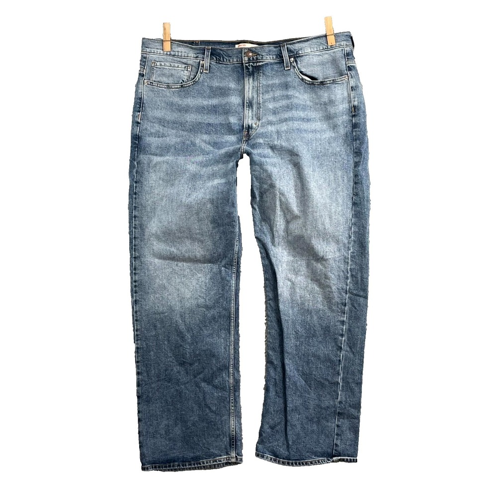 Signature by Levi Strauss & Co. Jeans Mens 43x30* Blue Whisker Denim Loose Baggy